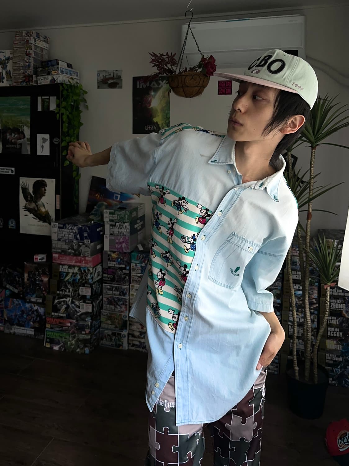 Piero Piccini 미키마우스 & 스트라이프 오버 셔츠 상품이미지2