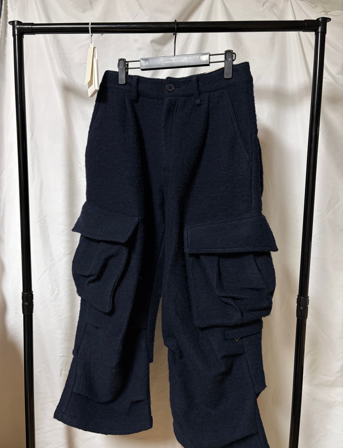 이예 울 네이비 카고 팬츠  상품이미지1