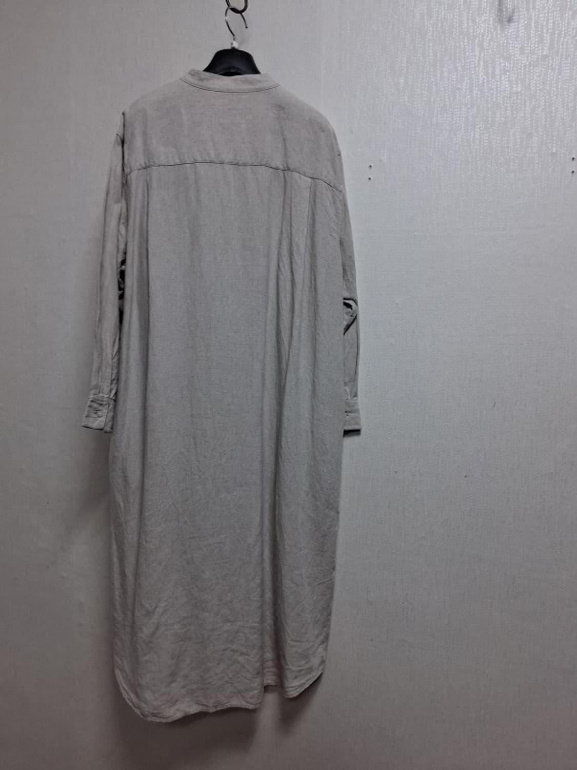 일본빈티지 MUJI 무지 내츄럴생지린넨 셔츠롱원피스 여성55까지적당 여유 상품이미지2