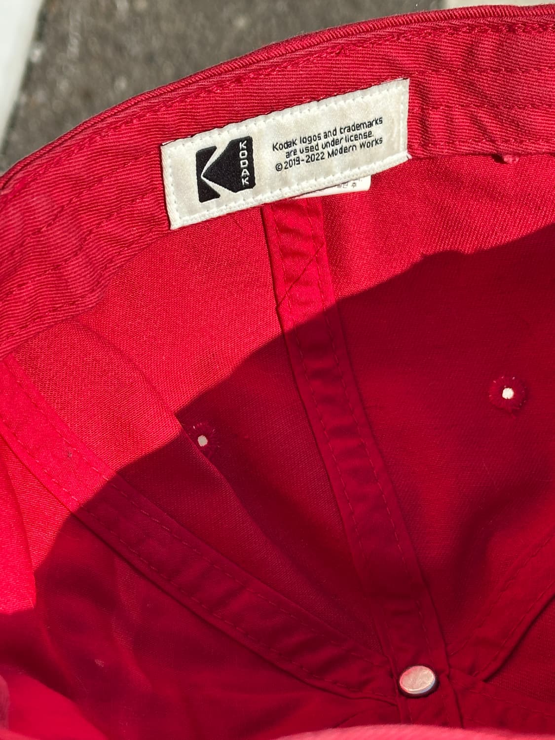 [M-L] 코닥 로고 레드톤 볼캡 모자 상품이미지6