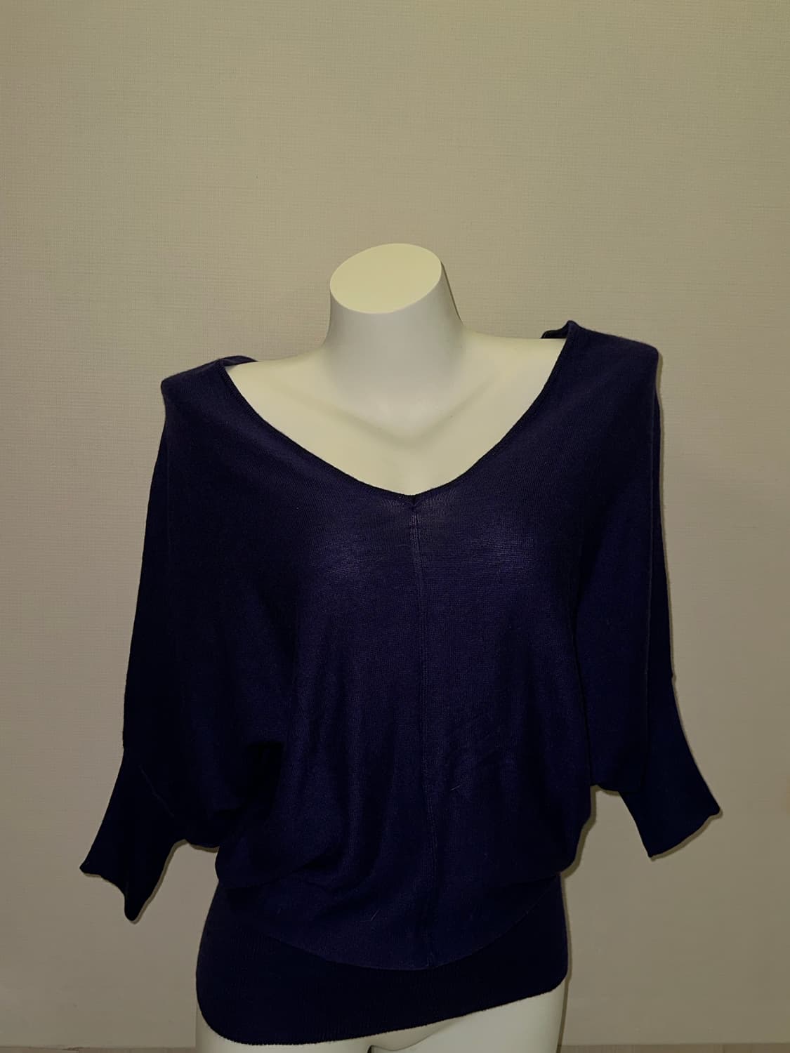 빈티지 퍼플 딥브이넥 투웨이 레이어드 니트 (원피스) 상품이미지4