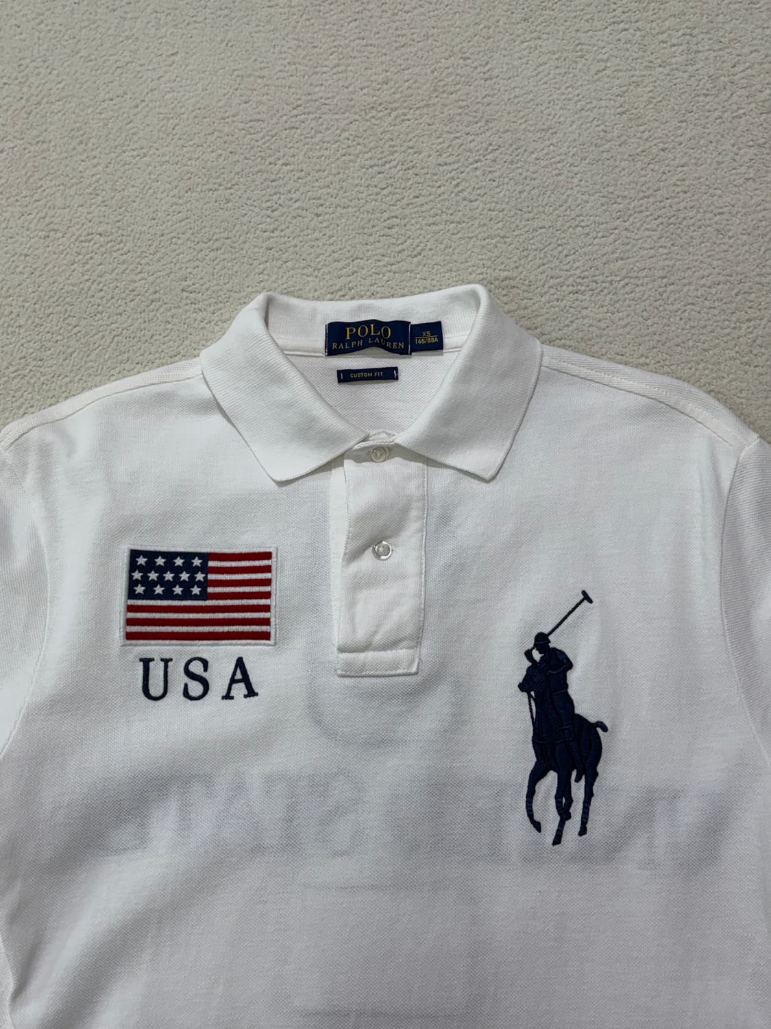 폴로 랄프로렌 빅포니 치프키프 USA 화이트 카라반팔 티셔츠 XS 상품이미지2