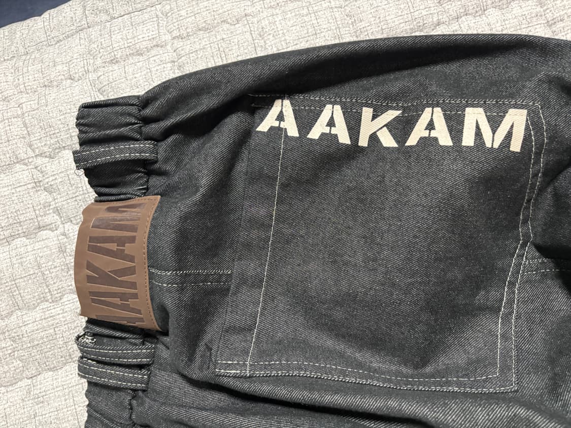 98 Printed Knee Pin-tuck Denim Pants (Bl 상품이미지4