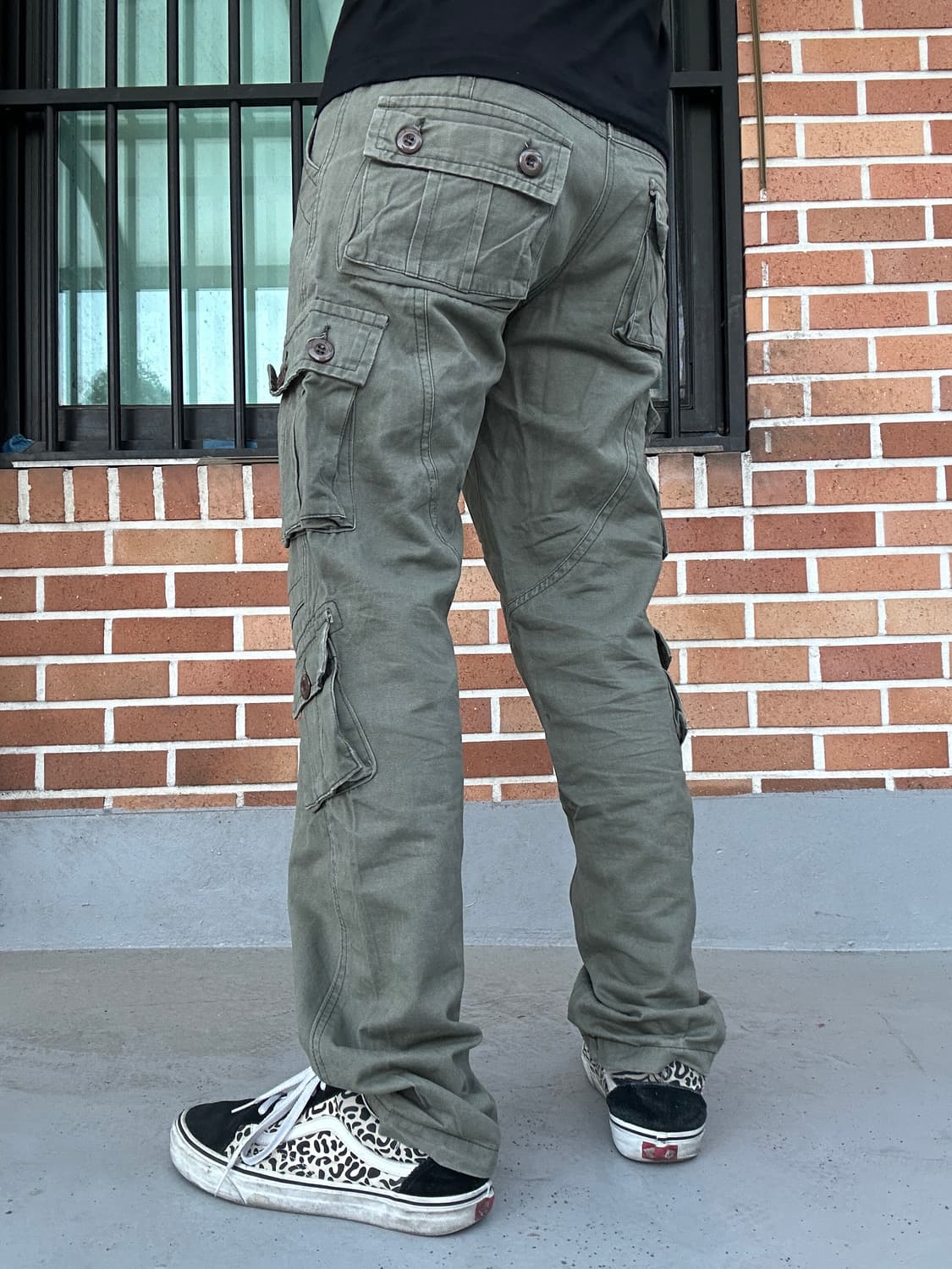 (31)스트레이트 카고팬츠 올리브 상품이미지1