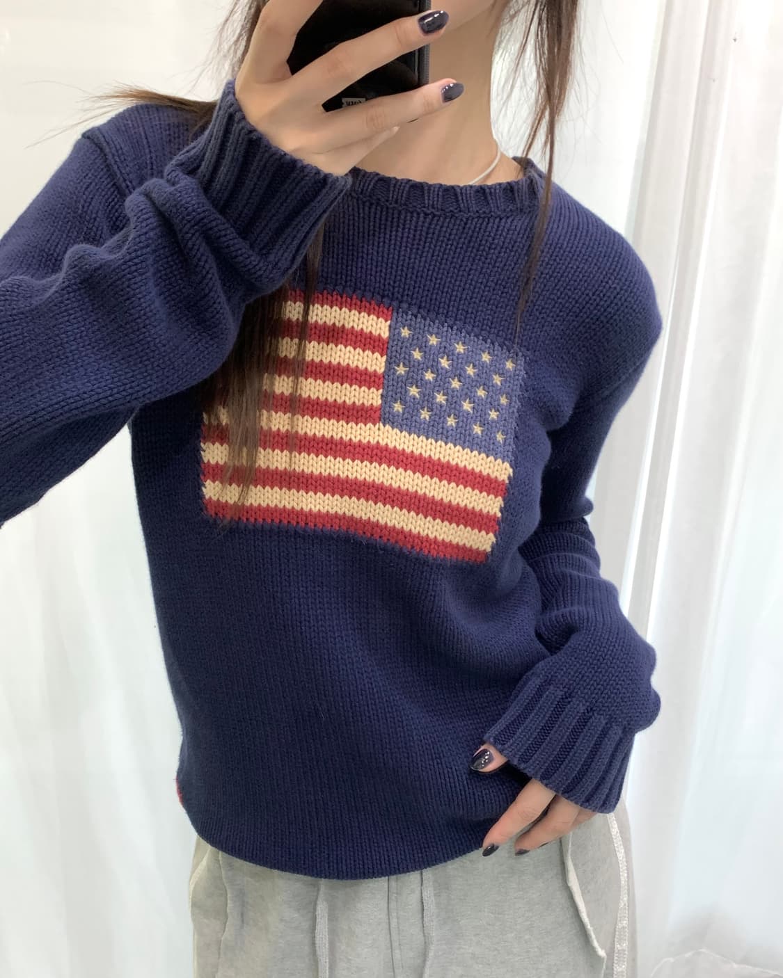 Polo 폴로 랄프로렌 성조기RL자수 코튼 니트  상품이미지3