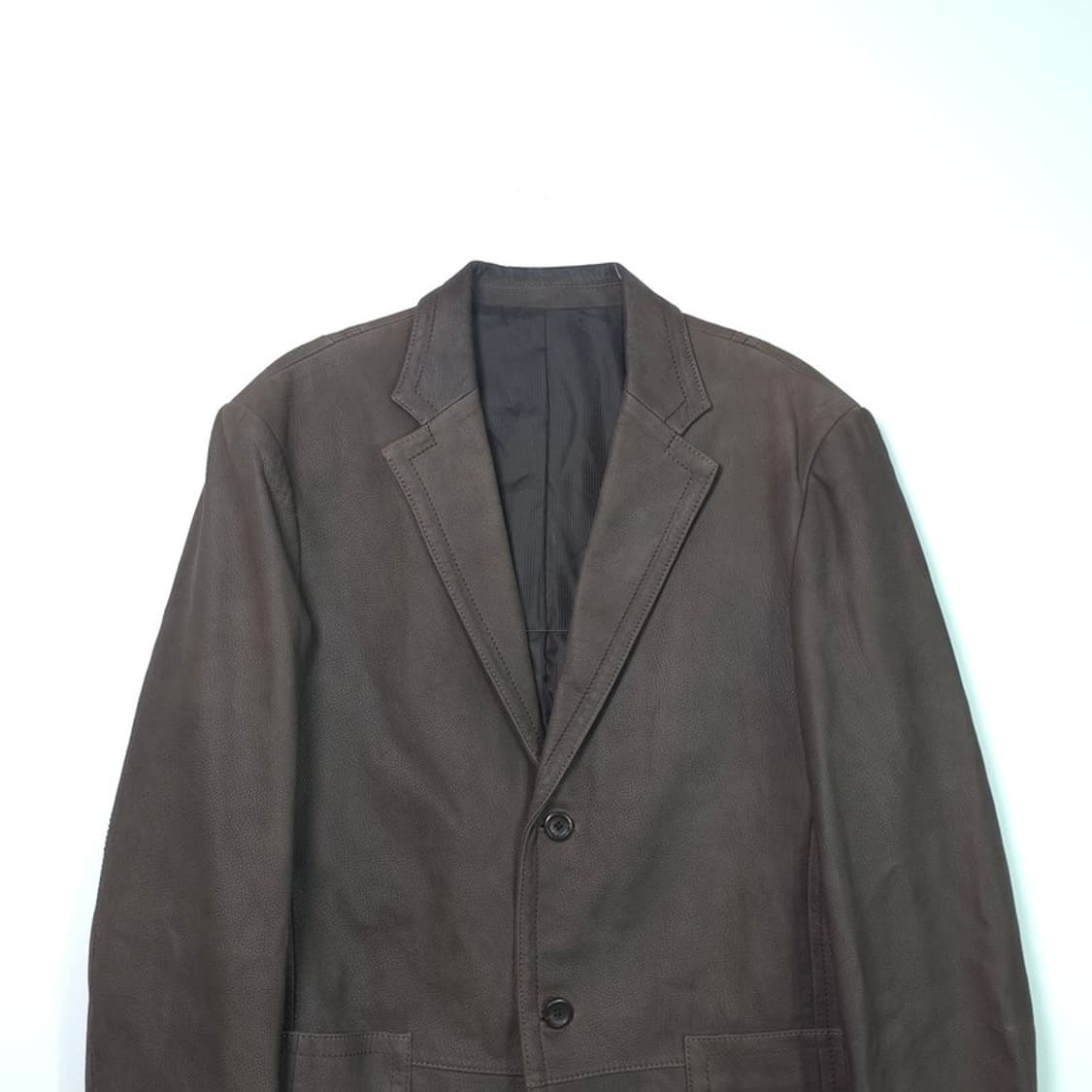 BESFA 테일러드 브라운 레더 재킷 L 상품이미지3