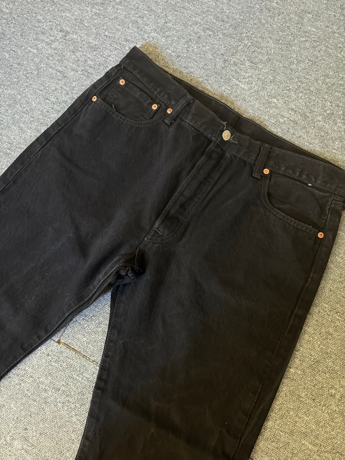 [W36 L32] 리바이스501 블랙 데님팬츠/ 17 상품이미지2