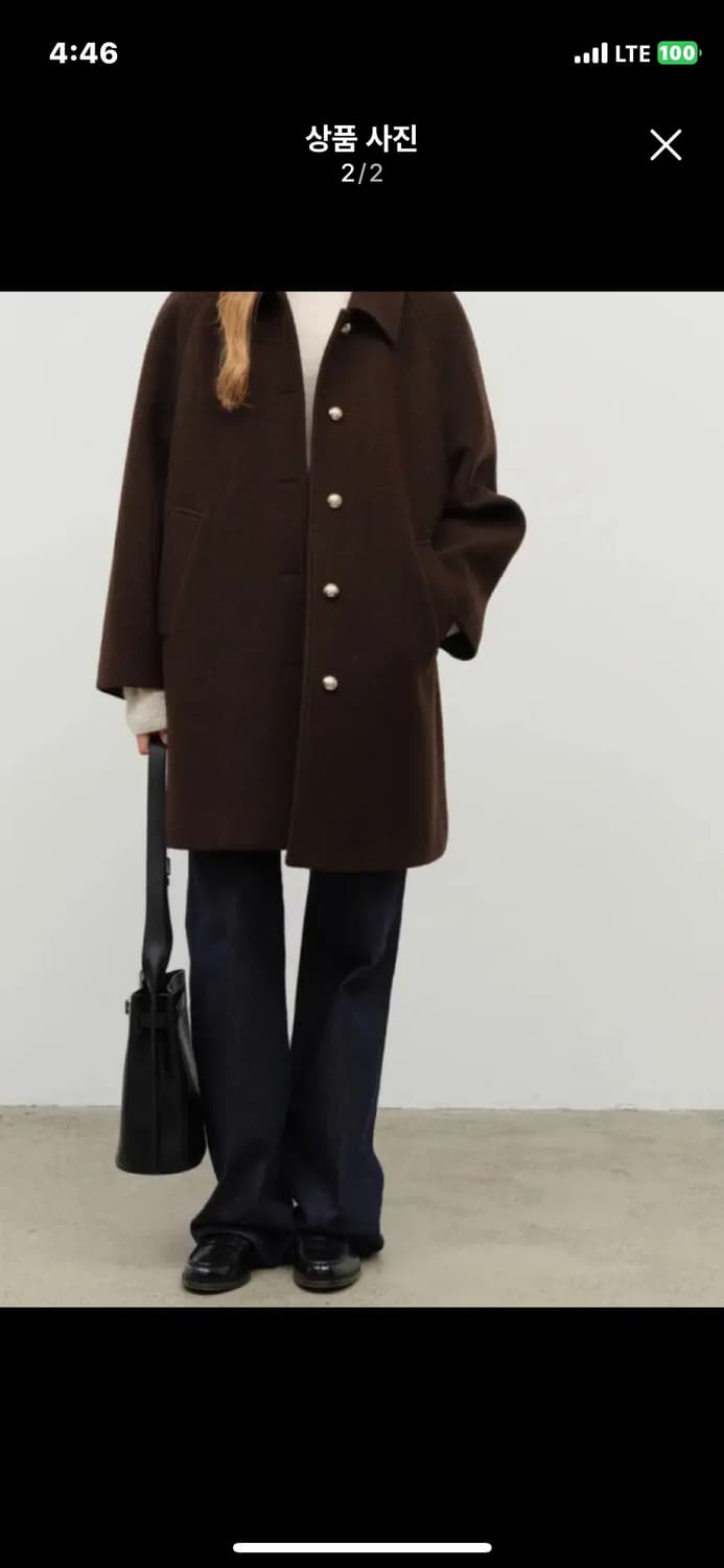 던스트 울하프코트브라운급처 상품이미지2