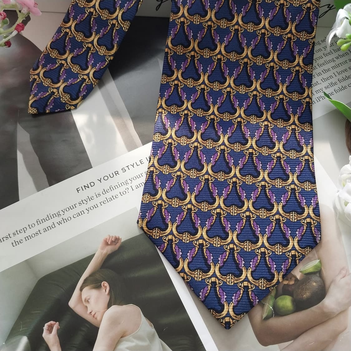 ALFIO CERRONI 실크 클래식 넥타이 9.5cm A+등급K1492 상품이미지4