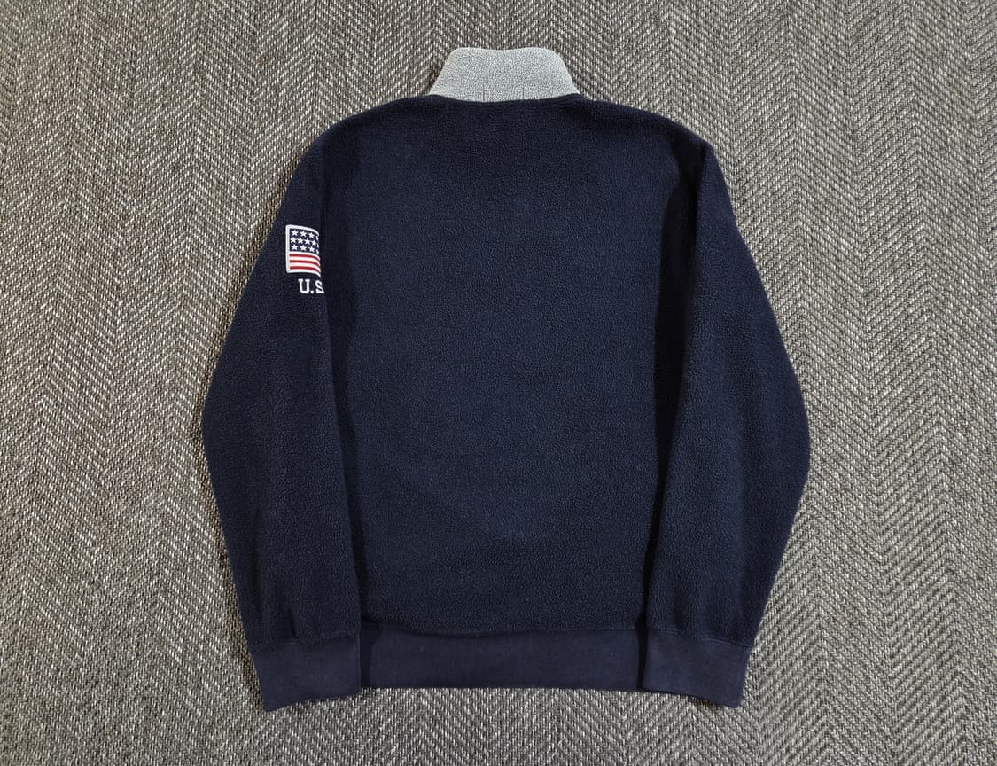 폴로 USA 성조기 네이비 신형 플리스 하프집업 상품이미지3