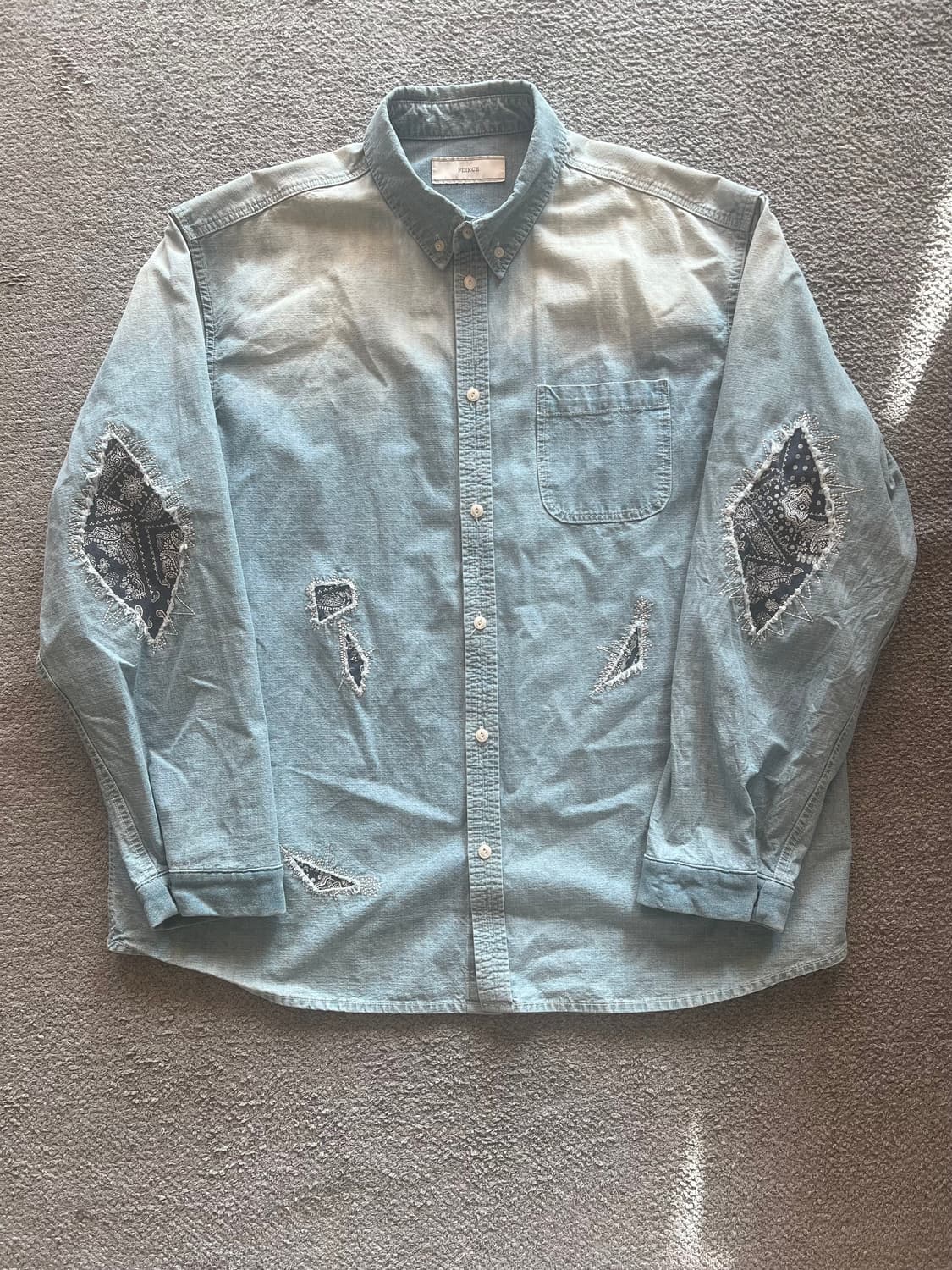 피어스 반다나 데님 셔츠 상품이미지1