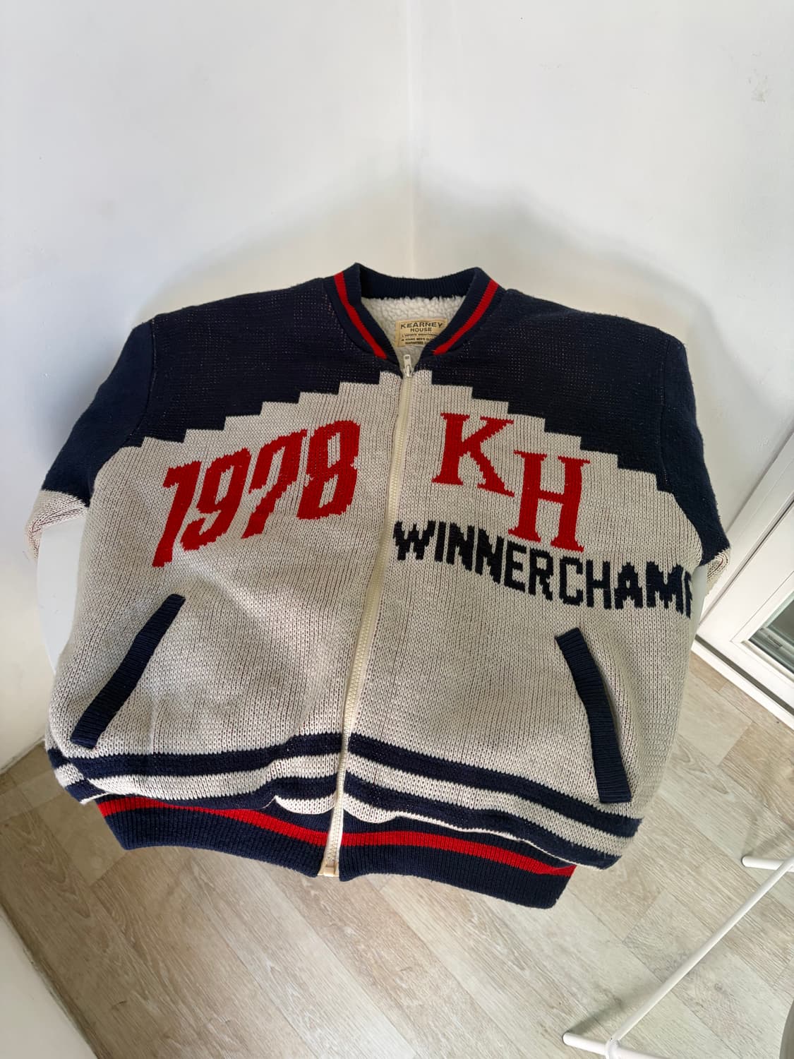 커니하우스 헤비 코위스찬 니트집업 (아이보리) 상품이미지1