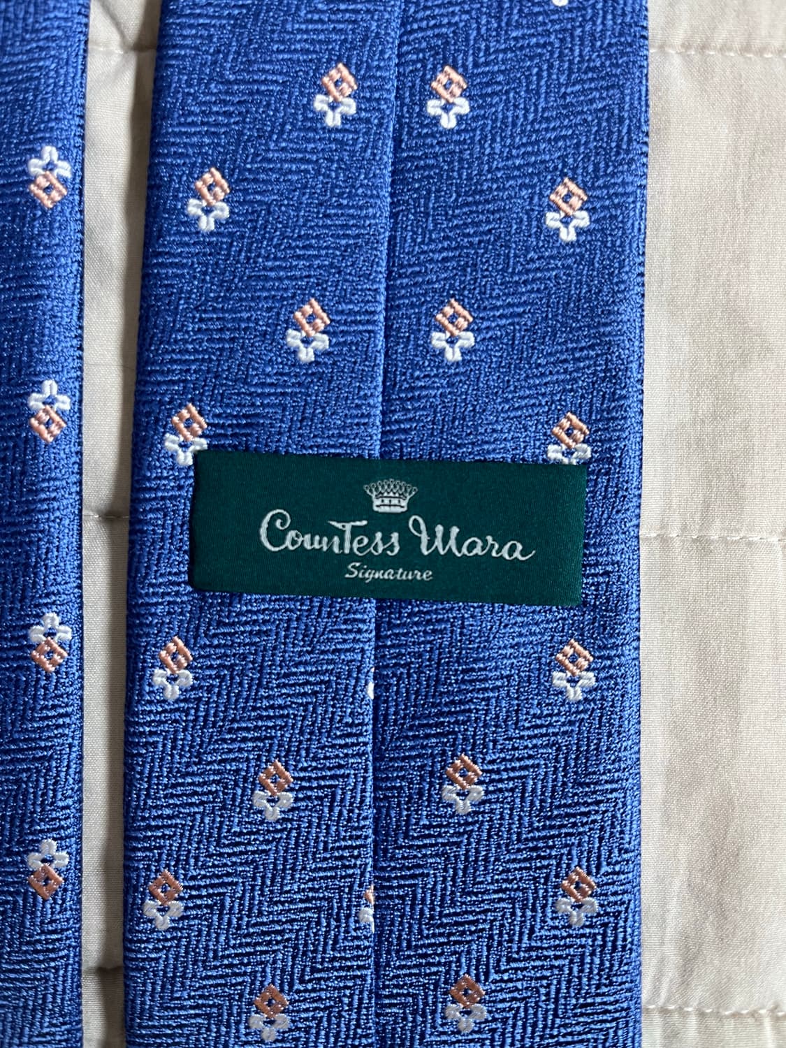 (새상품) Countess Mara 카운테스마라 실크 큐빅 넥타이 상품이미지4