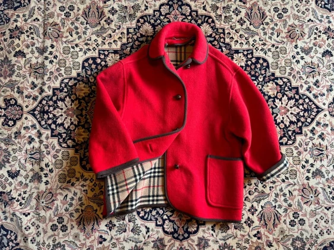 버버리 90's 올드머니 펠트울 파이핑 코트 PN7991 상품이미지2