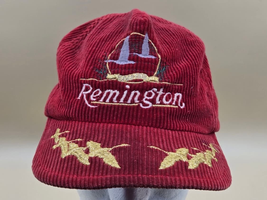 빈티지 레밍턴(총기제조회사) 코듀로이 모자 OS 상품이미지1