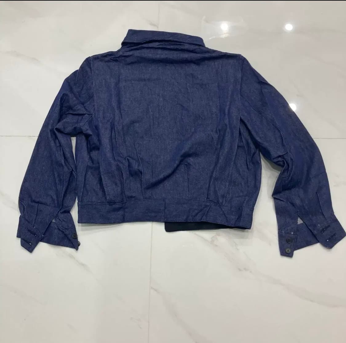 70s Italian navy 데님 배틀드레스 자켓 상품이미지2