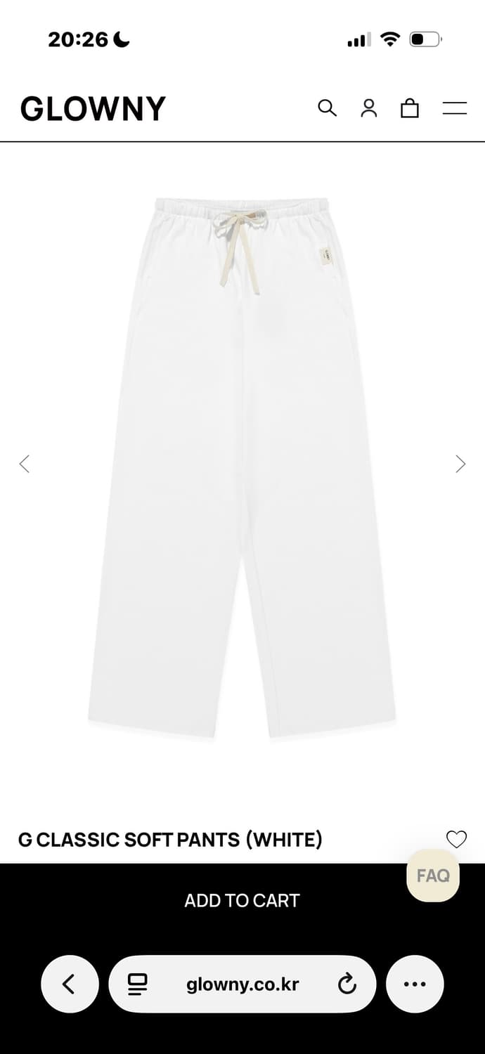 글로니 G CLASSIC SOFT PANTS (M) 상품이미지1
