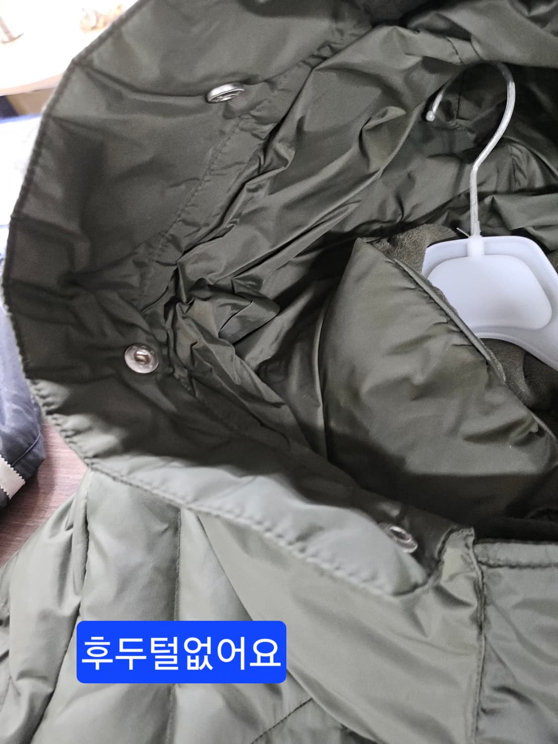 BAUZ  카키색 후드 롱 패딩  M 상품이미지7