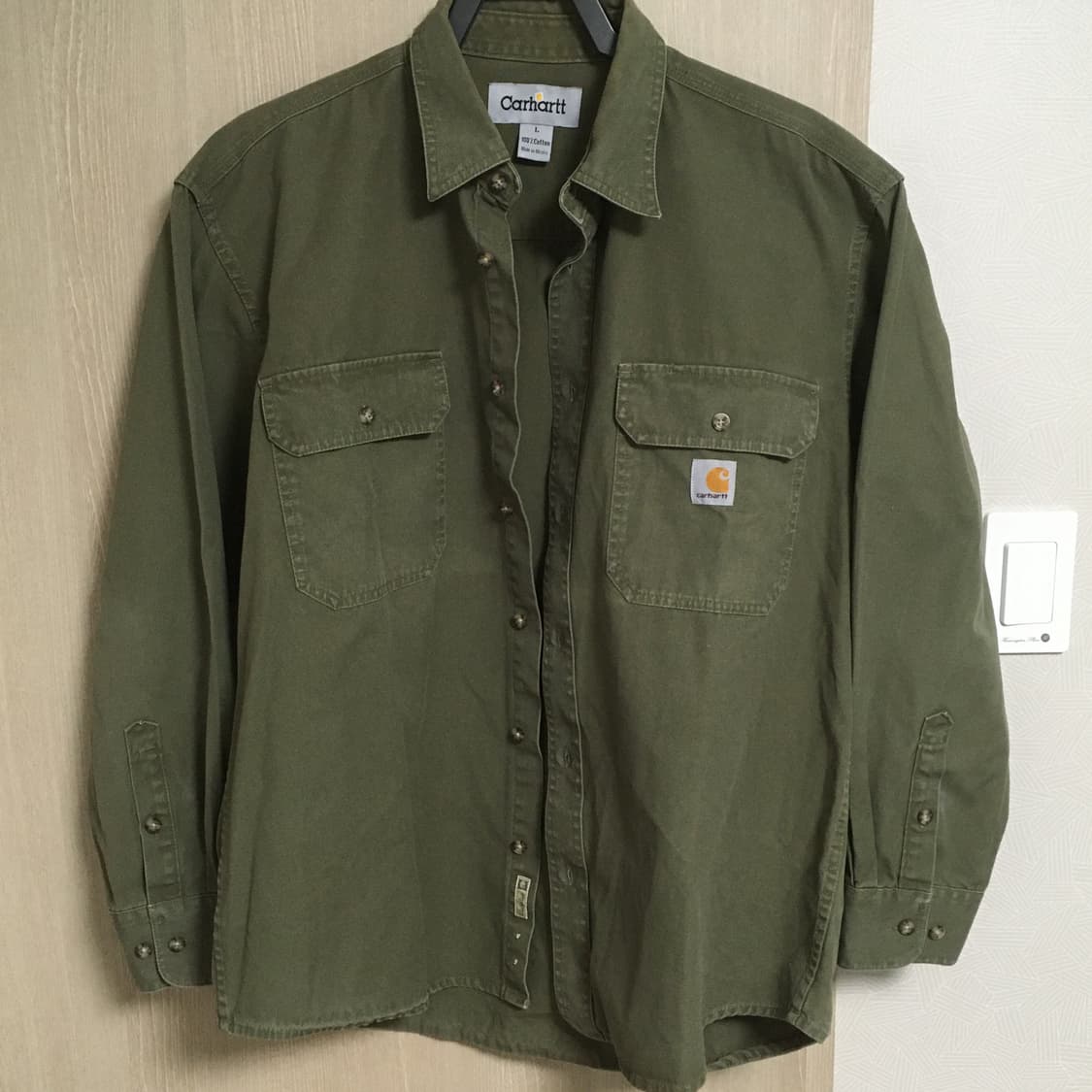 칼하트 카키 남방 셔츠 상품이미지2