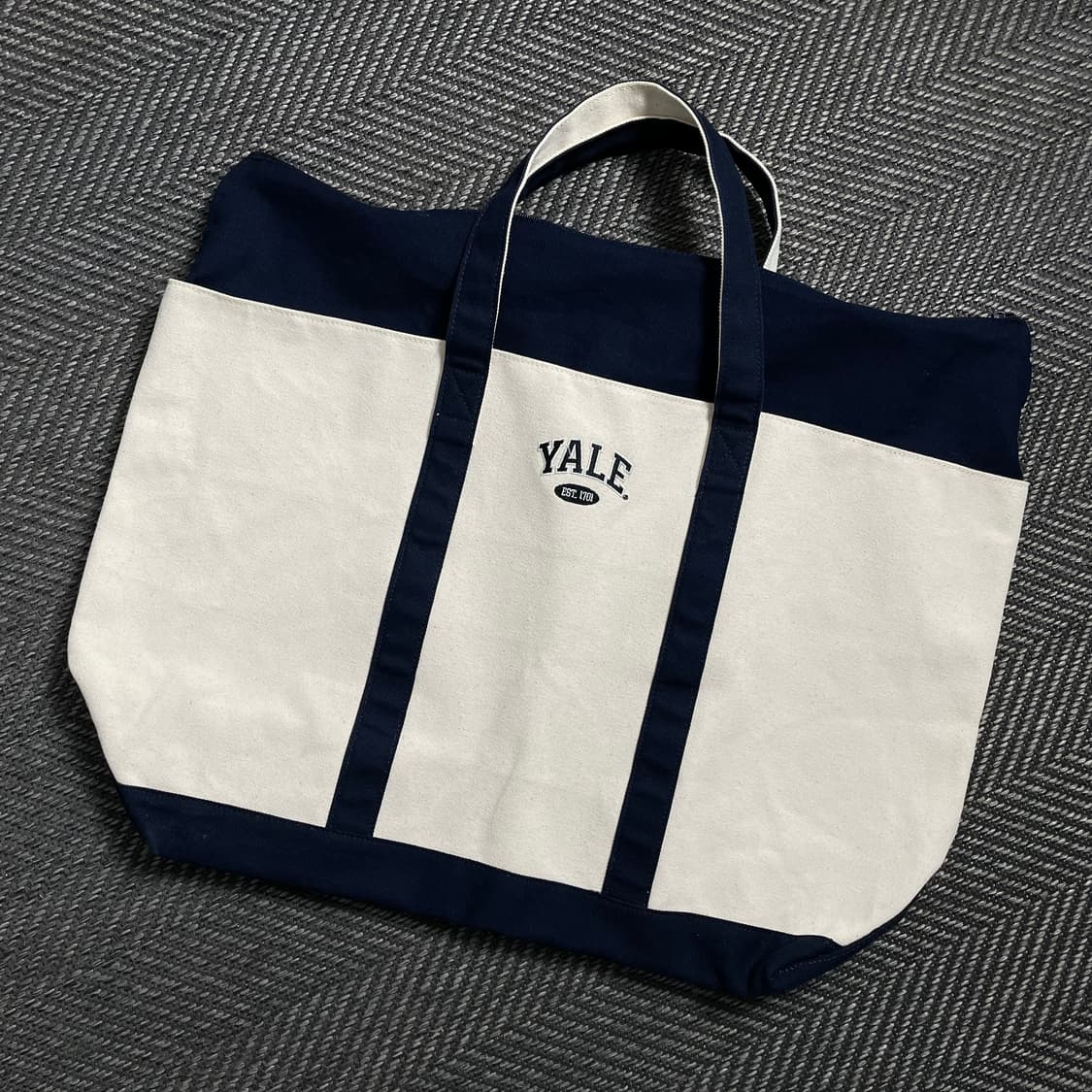 YELE 예일 투톤 캔버스 에코 도트백y 4533 상품이미지1