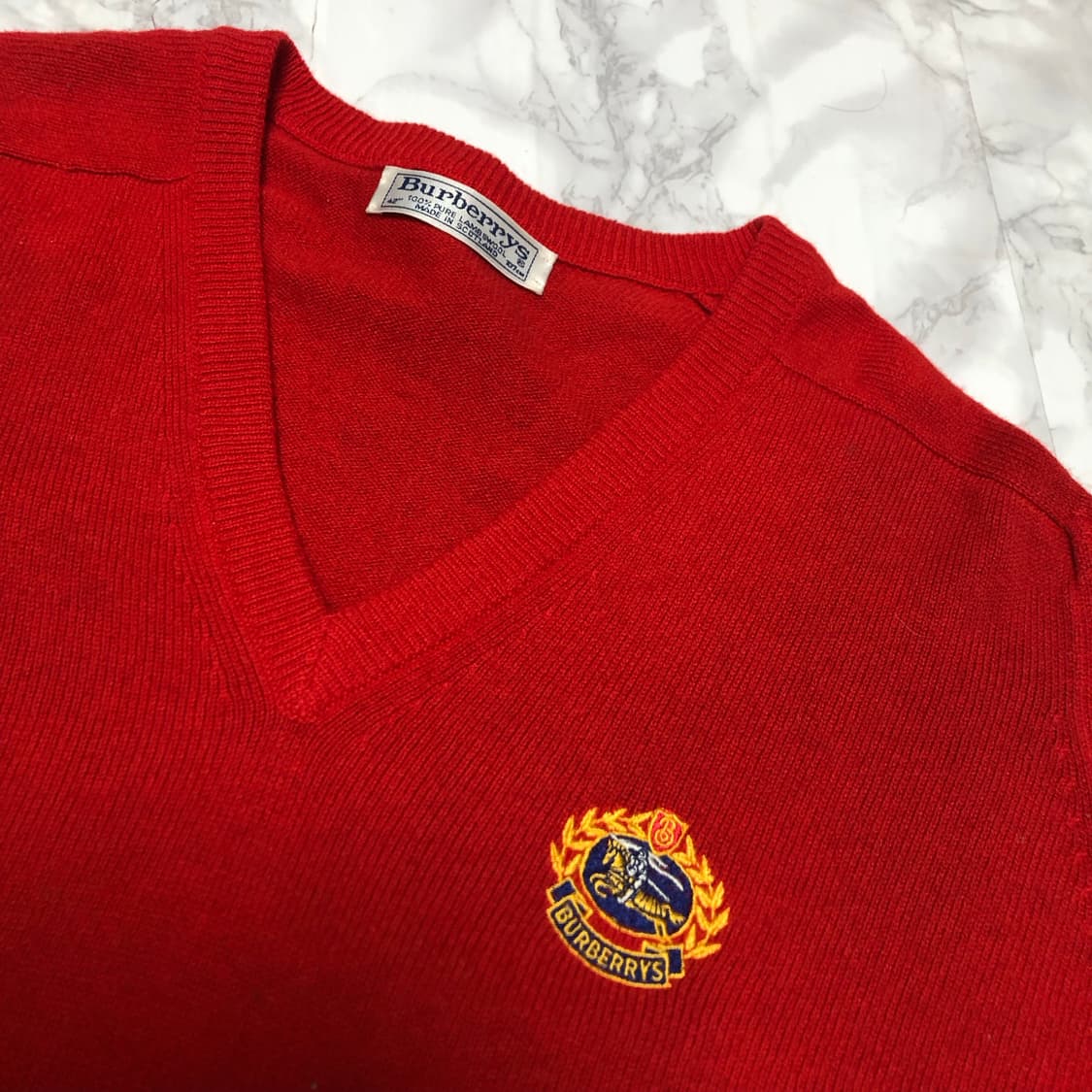 버버리 정품 니트 램스울 남성용 브이넥 상품이미지2