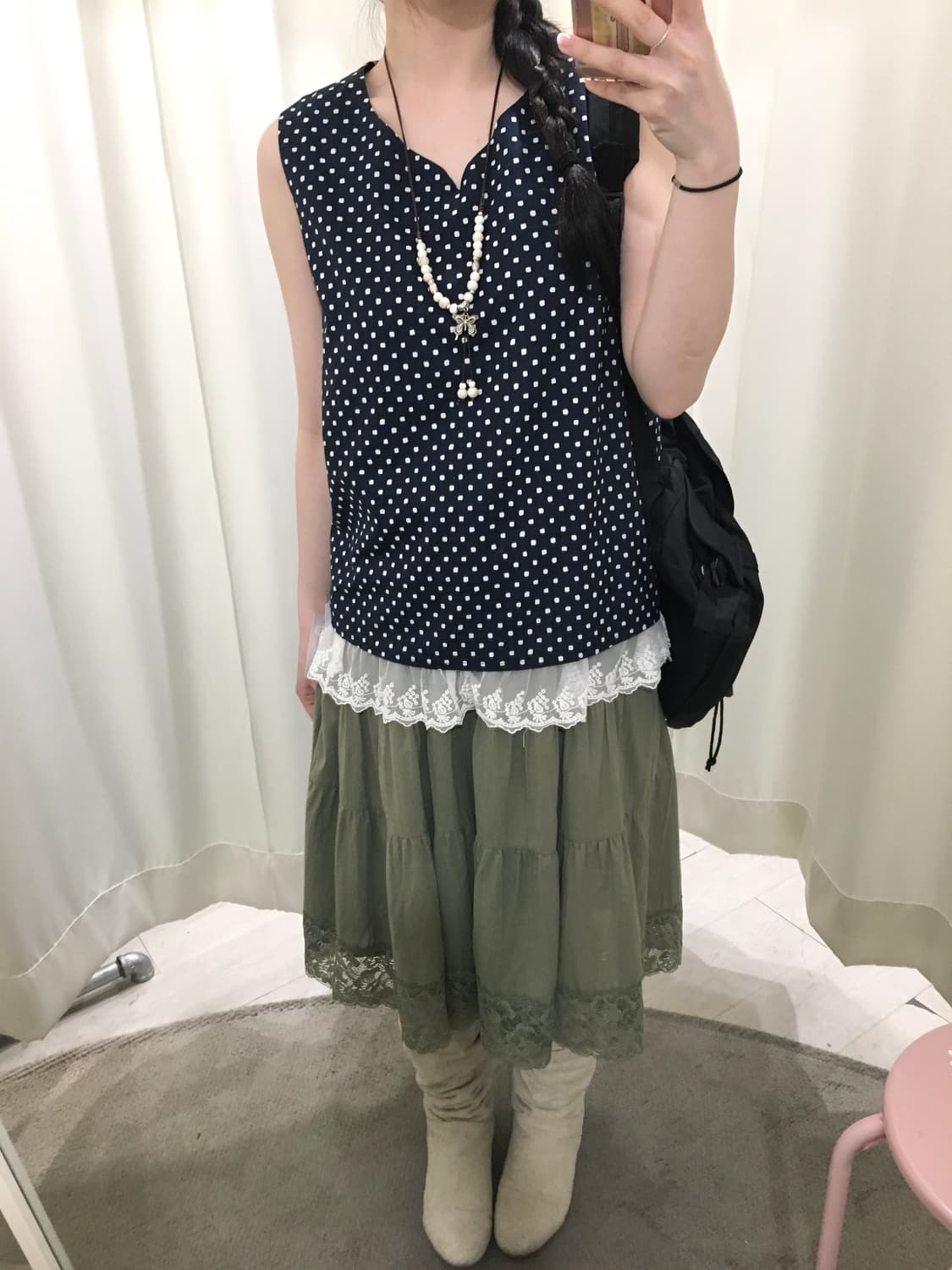 Square Dot Sleeveless Top 상품이미지4