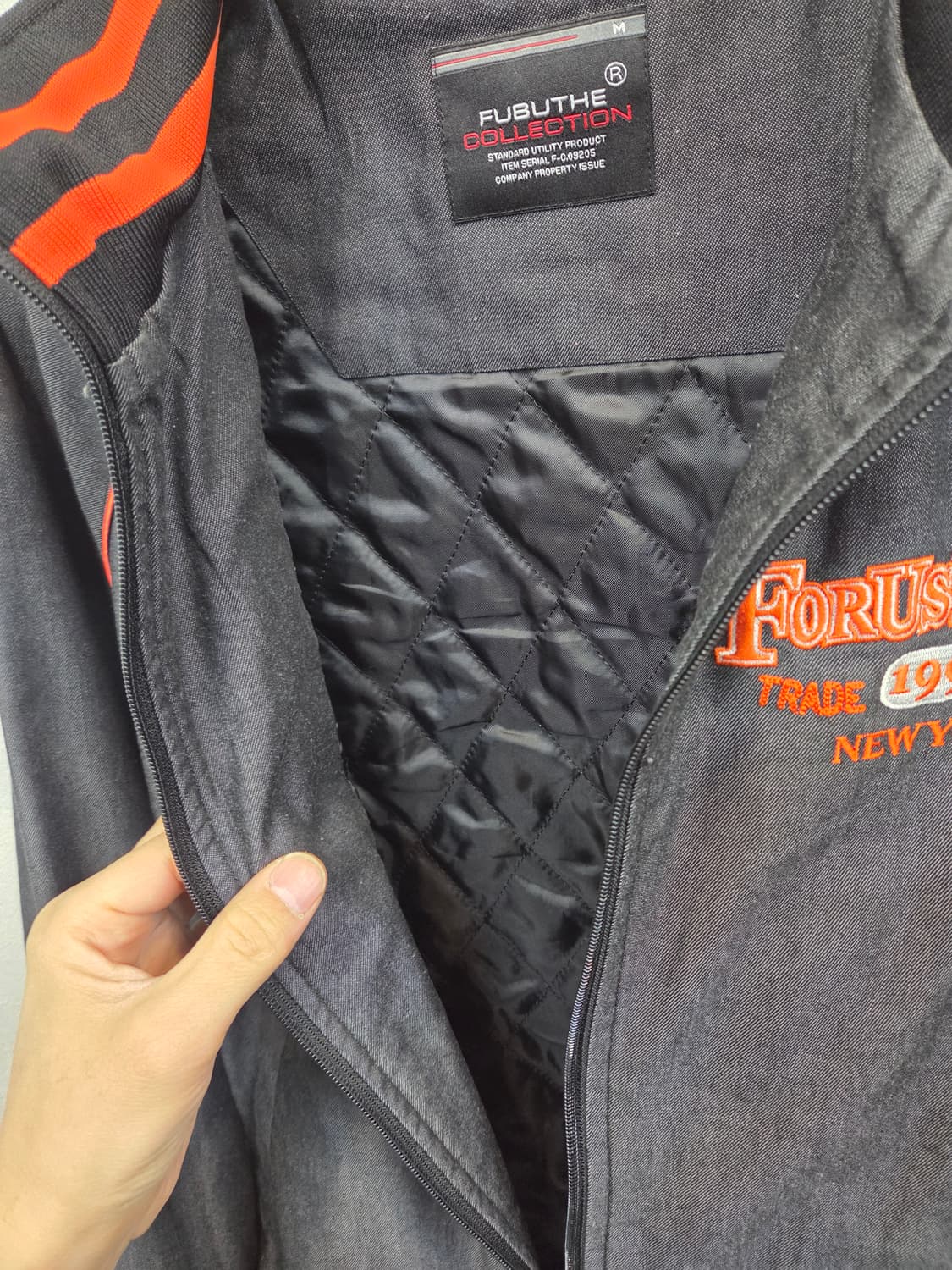 푸부 올드스쿨 빈티지 빅 자수로고 집업자켓 M 상품이미지5