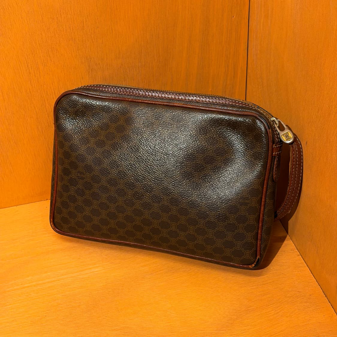 셀린느 빈티지 마카담 클러치 백 브라운 상품이미지3