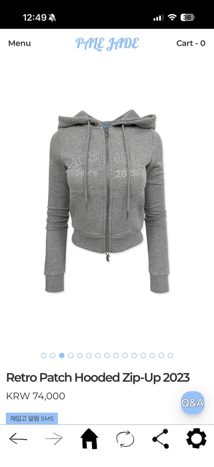 페일제이드 레트로 패치 후드집업 2023 그레이 s 상품이미지2