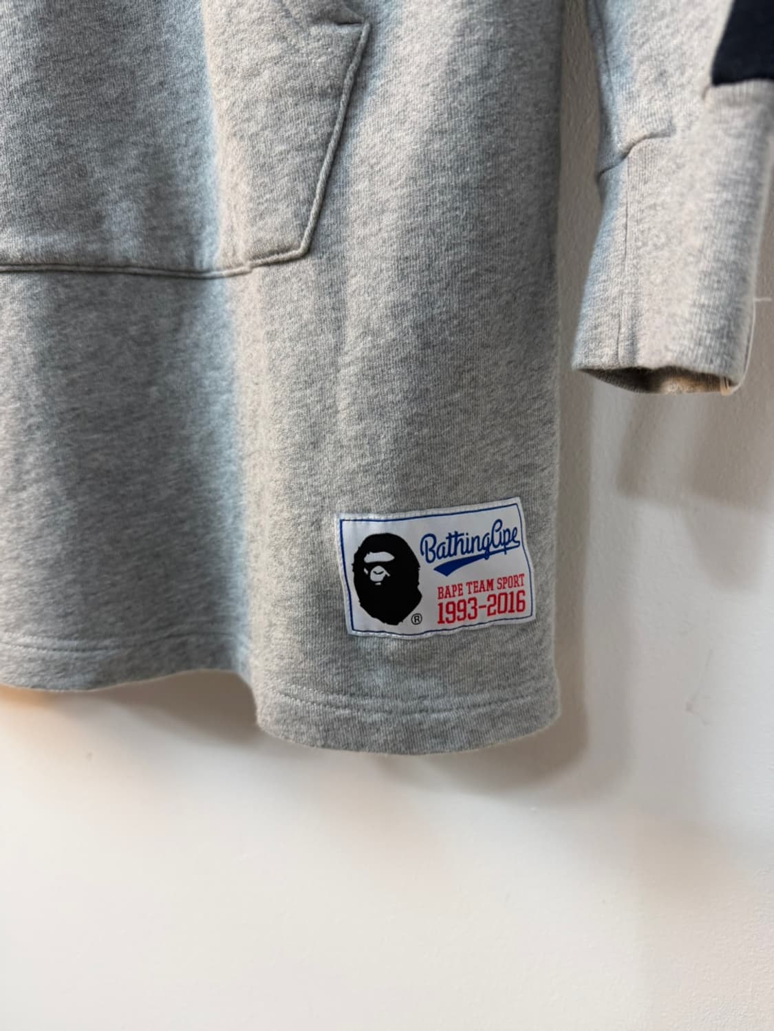 베이프 컬리지 로고 하프 집업 후디  상품이미지4