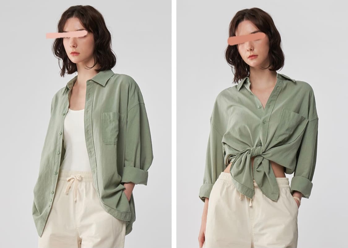 UTPD 시티보이 빅 오버핏 빅사이즈 쿨 린넨 그린 셔츠 M 95 사이즈 상품이미지2