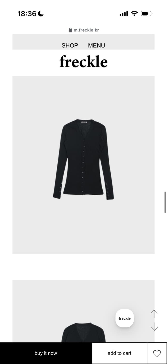 Freckle button up long sleeve cardigan 상품이미지3