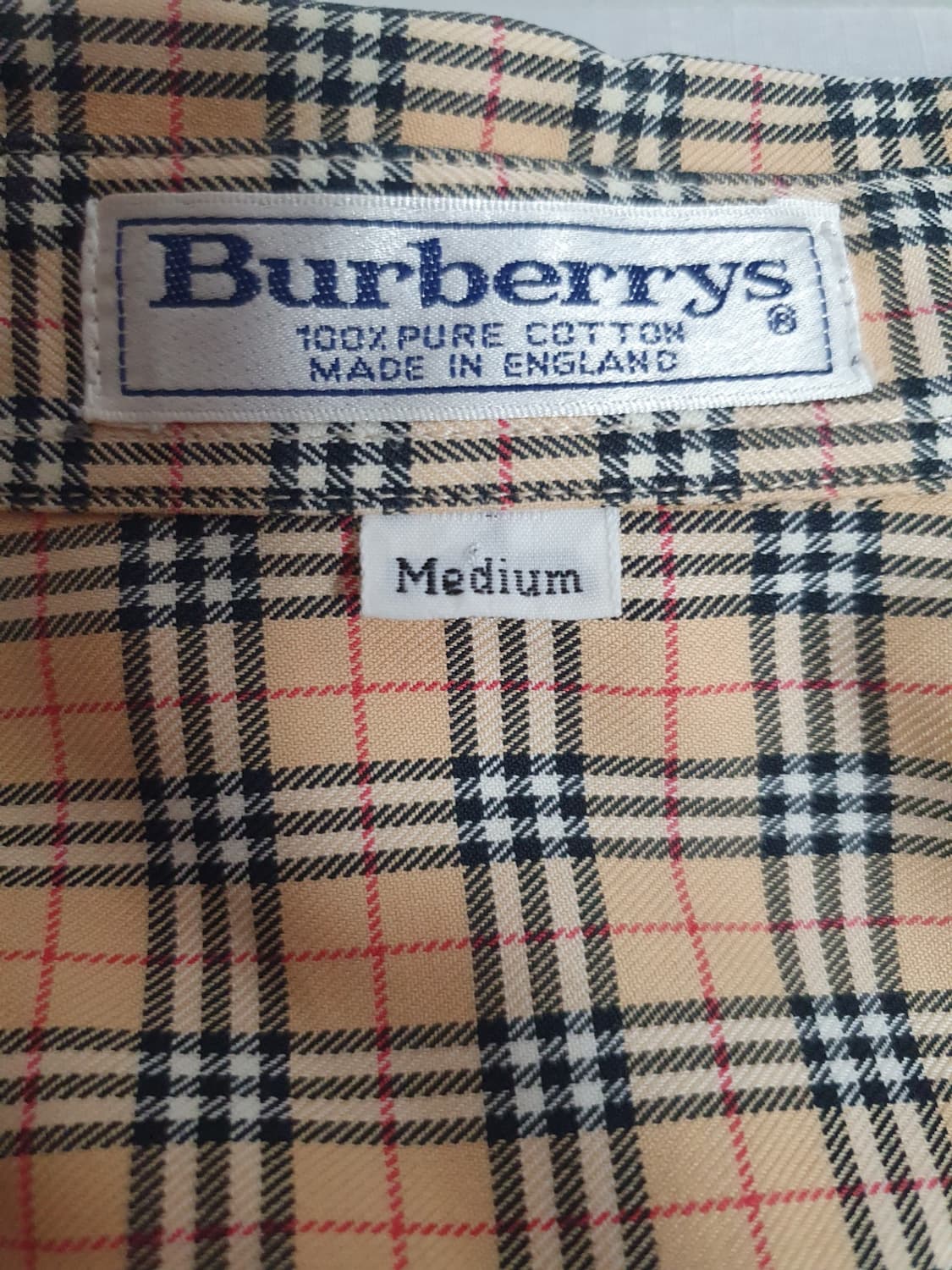 버버리 Burberrys 노바체크 셔츠 베이지 M 상품이미지6