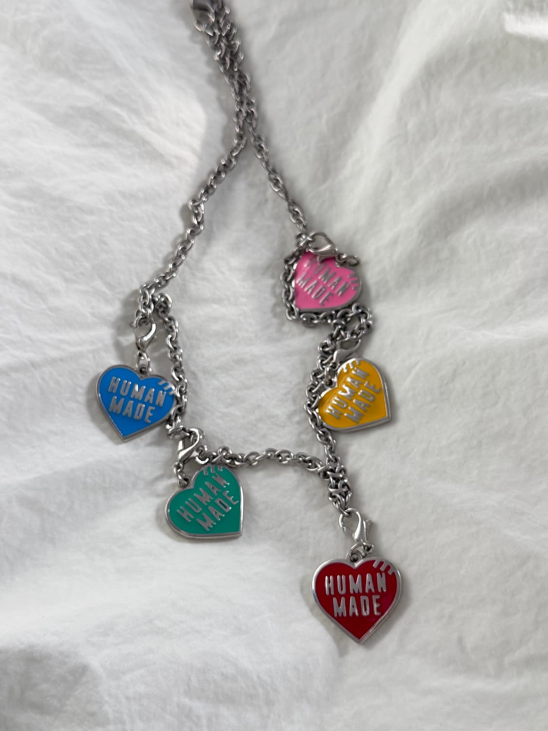 휴먼메이드 파이브 하트 네클리스 실버 상품이미지2