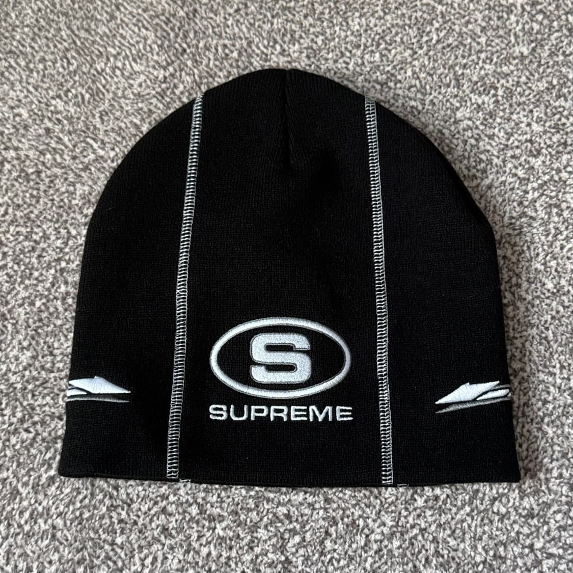 슈프림 레이싱 패널 비니 블랙 상품이미지1