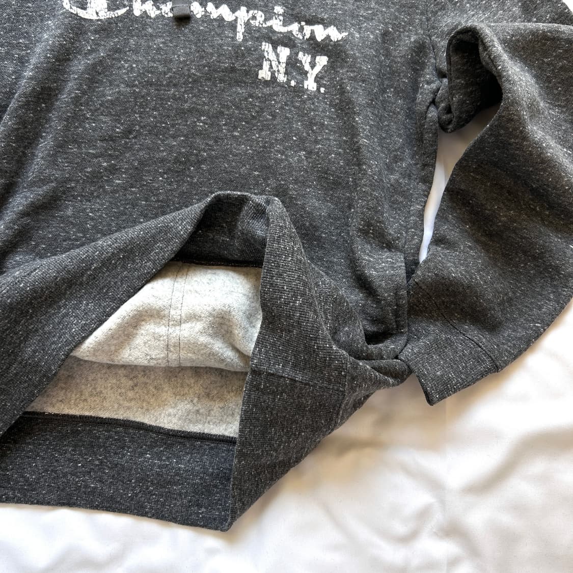 빈티지 Champion 차콜 기모 후드티 상품이미지6