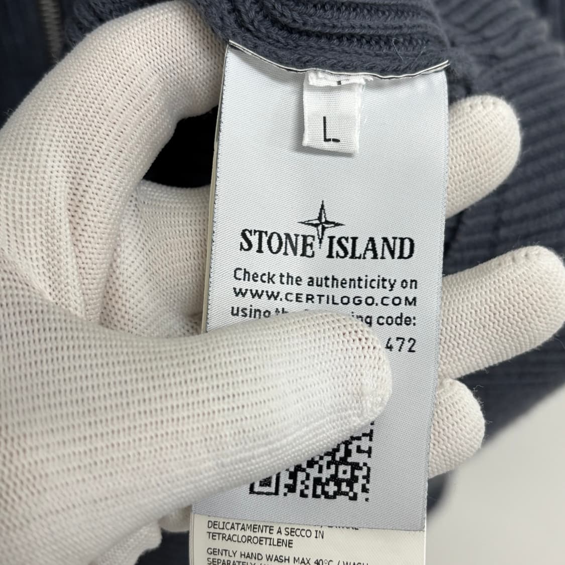 [L]스톤아일랜드 골지 니트집업 상품이미지4