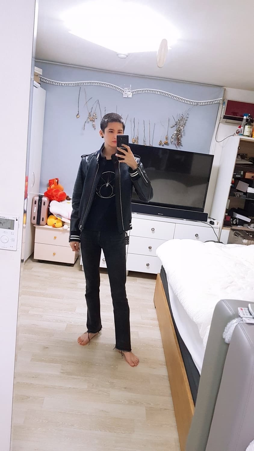 206옴므 최고가 컬렉션 양가죽 스타디움 바시티 상품이미지4