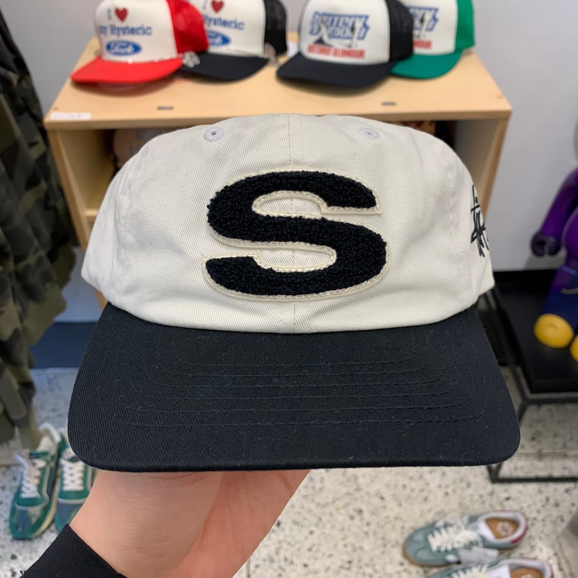 [F] 스투시 셔닐 S 로우 프로 캡 내츄럴 상품이미지1