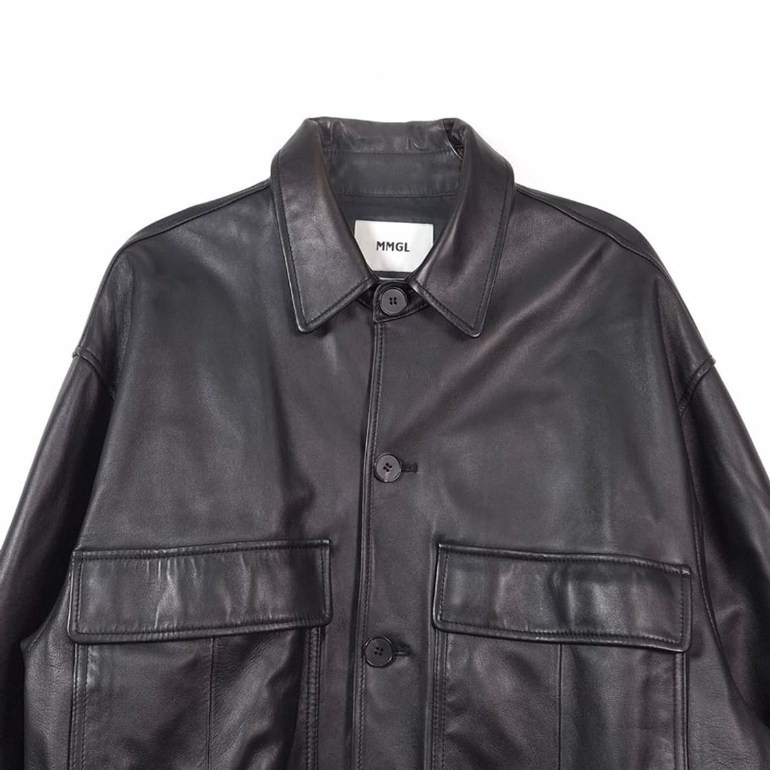 MMGL 이태리 램스킨 오버사이즈 레더 블루종 자켓 3 상품이미지3