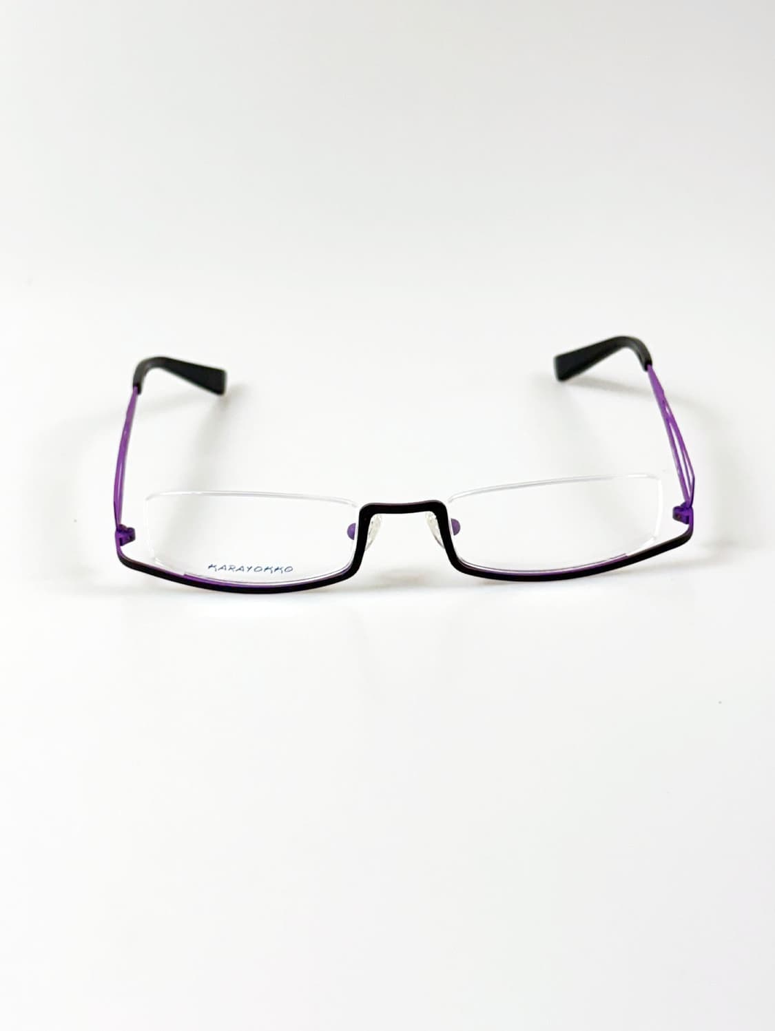 90s KARAYOKKO 와이드 스퀘어 언더림 빈티지 안경 상품이미지2