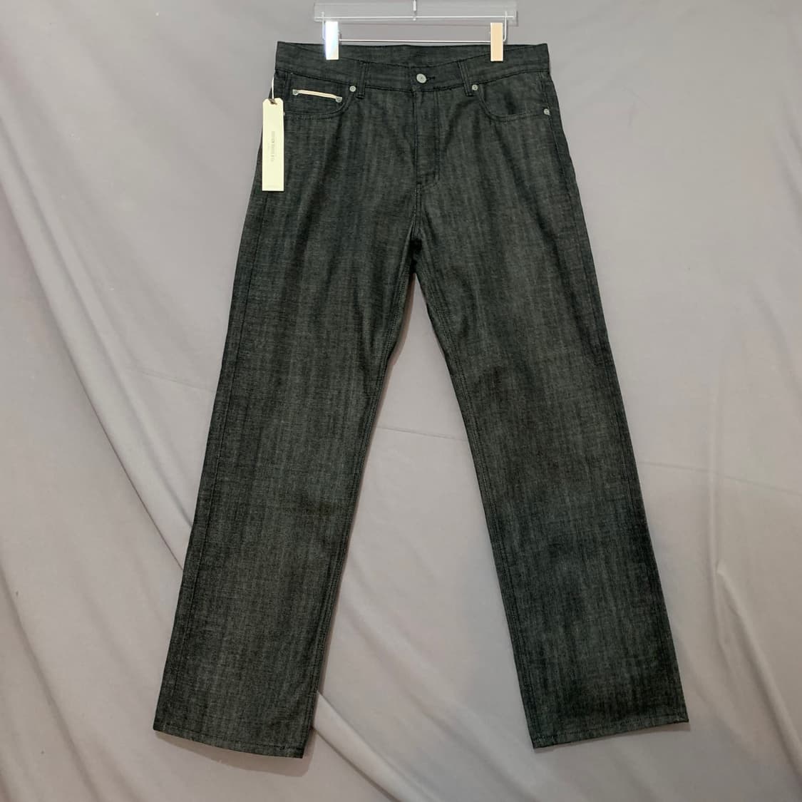 새상품 L 32인치 유니폼브릿지 셀비지 블랙 데님 청바지 상품이미지2