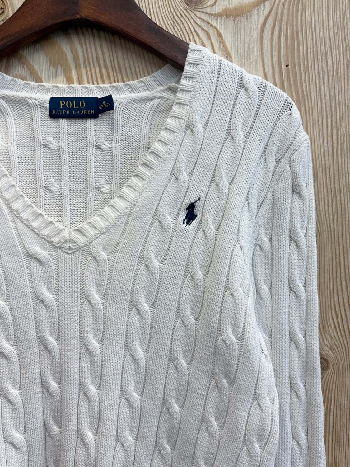 폴로 랄프로렌 브이넥 꽈배기 니트 상품이미지5