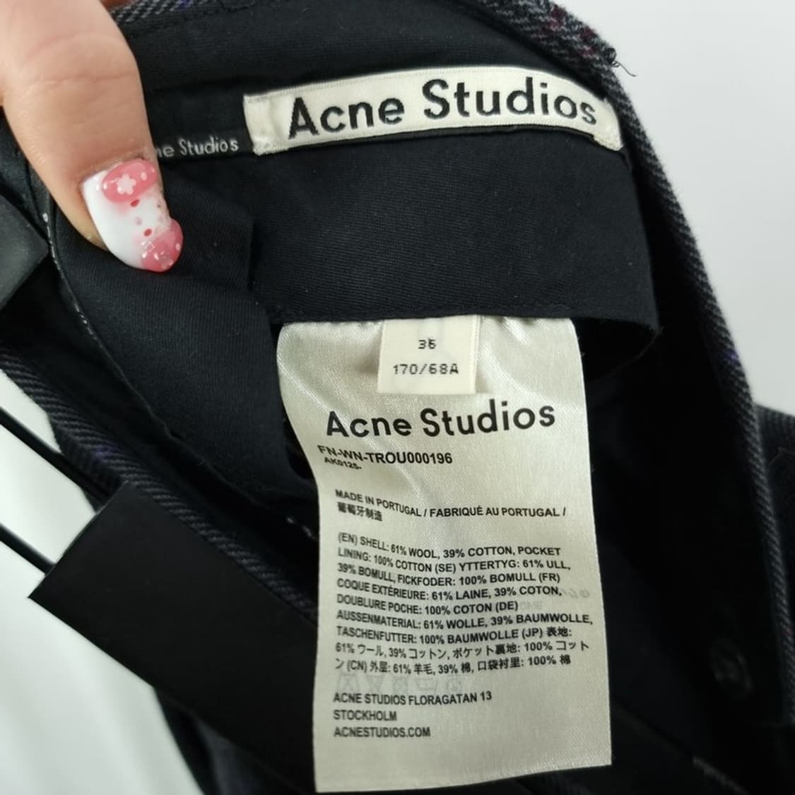 [아크네스튜디오] 더블 브레스트 그레이 체크 수트 셋업 P01595 상품이미지9