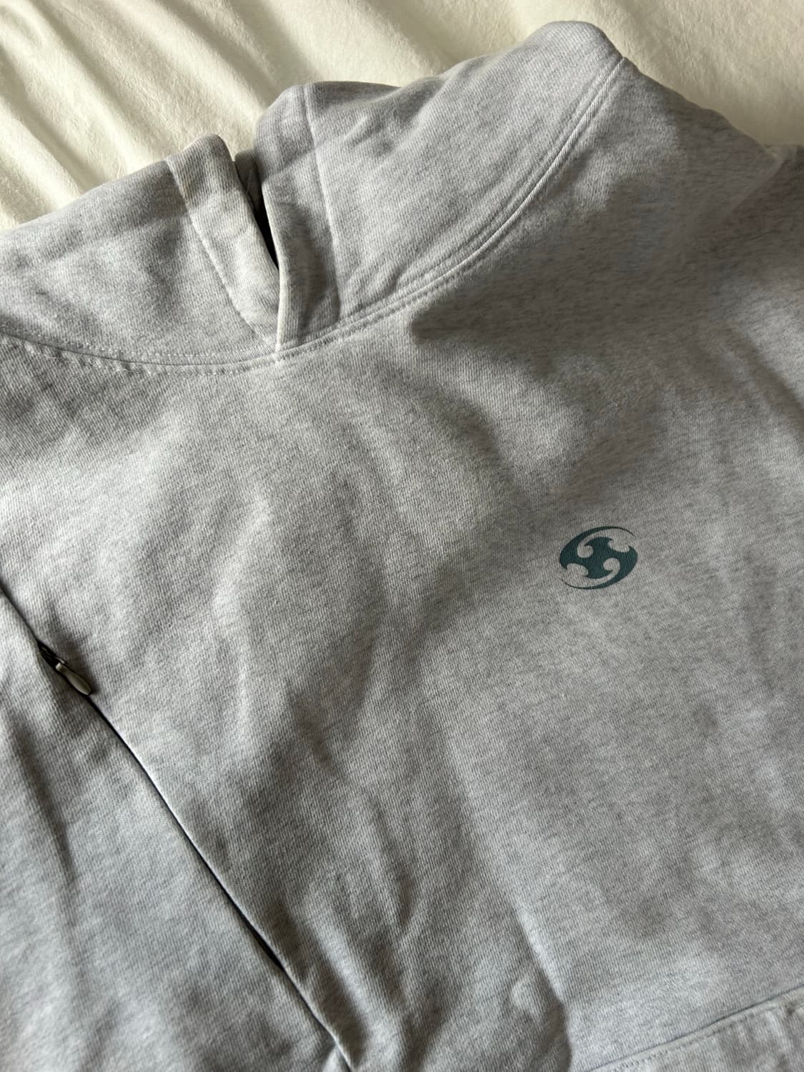 산산기어 후드티 22fw 화이트멜란지 상품이미지2