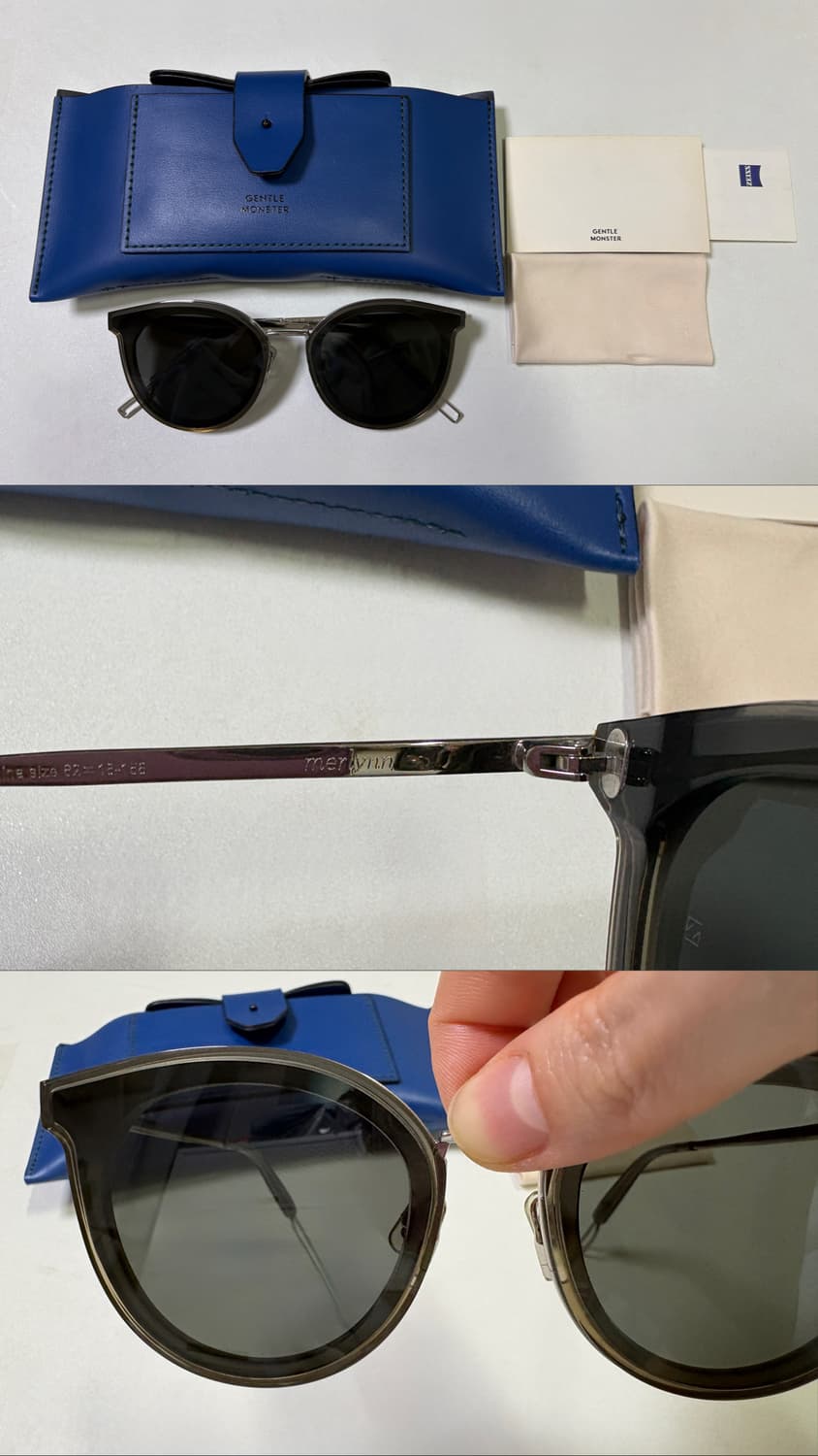 젠틀몬스터) 멀린 G1 그레이색상 여성선글라스(윤아,유인나착용)거의새것 상품이미지10