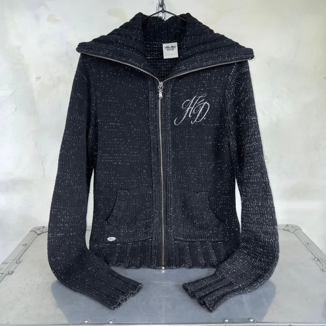 harley davidson 할리 데이비슨 니트 집업  상품이미지2