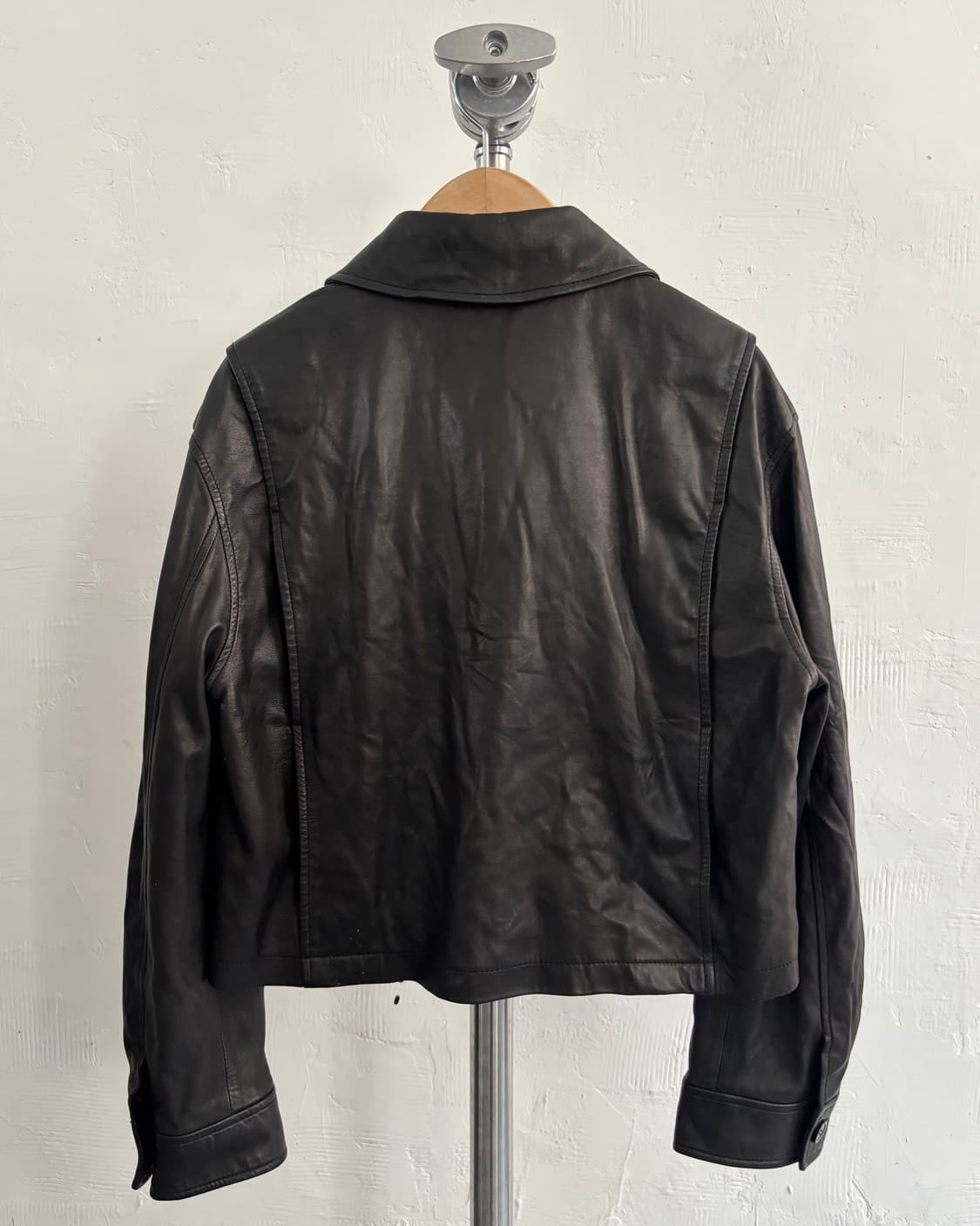 A.P.C. 아페쎄 크롭 블랙 레더 자켓 상품이미지8