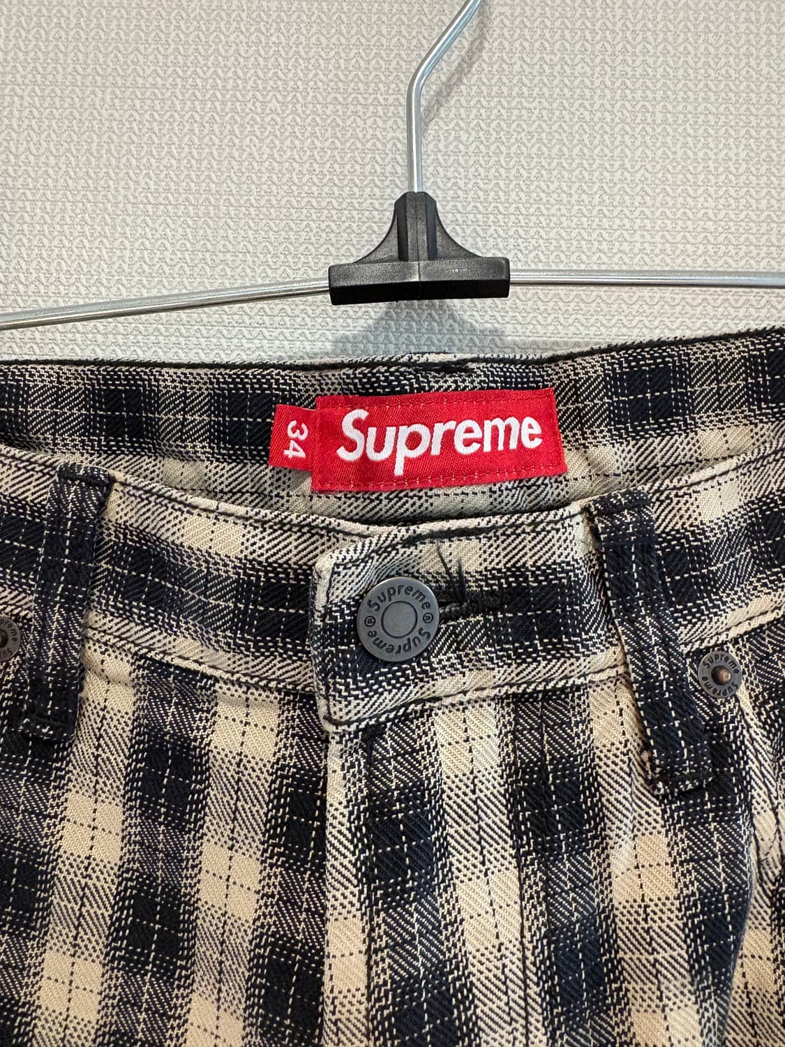 Supreme checker denim shorts 상품이미지2