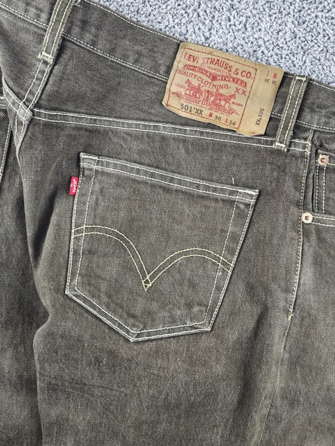 리바이스 501 XX 브라운 진 데님 팬츠 ( 36X34 )/ 10857 상품이미지8
